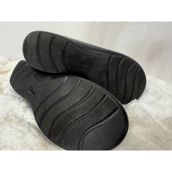 Clarks Shoes Cora Daisy Black Patent Leather Size 9 Wide Ladies New without box. - Picture 6 of 8